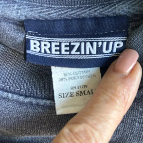 Breezin' Up Vintage SOUTHAMPTON Blue Distressed Sweatshirt Unisex - Picture 6 of 10